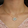 Fashion Turquoises Imitation Pearls Pattern Vintage snap necklace 55cm fit 18MM snap buttons jewelry   DJ0080