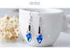2020 new 925 silver Earrings Female Crystal from Austrian New woman gemstone name earrings Twins micro set hot Fashion jewelry