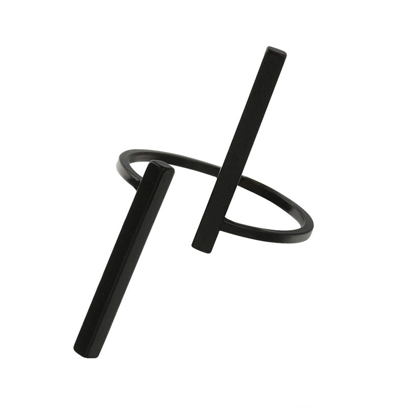 2020 new Novelty Jewelry Fashion Alloy Women Opening Plated Ring Geometry Resizable Simple 1pc New Minus Casual gold ring men