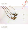 2021 Plum blossom Necklace  Women Boutique ceramic necklace folk style flower Pendant Jewelry