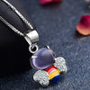 2020 new design AAA zircon crystal bee pendant necklace ladies charm jewelry