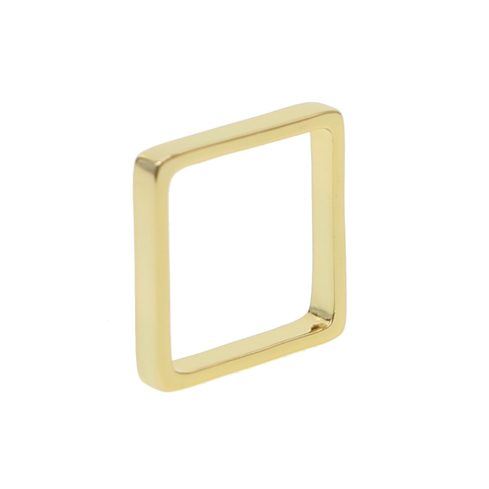 2020 new design geometric square band high polished gold filled women ladies trendy unique square band gold color ring minimal