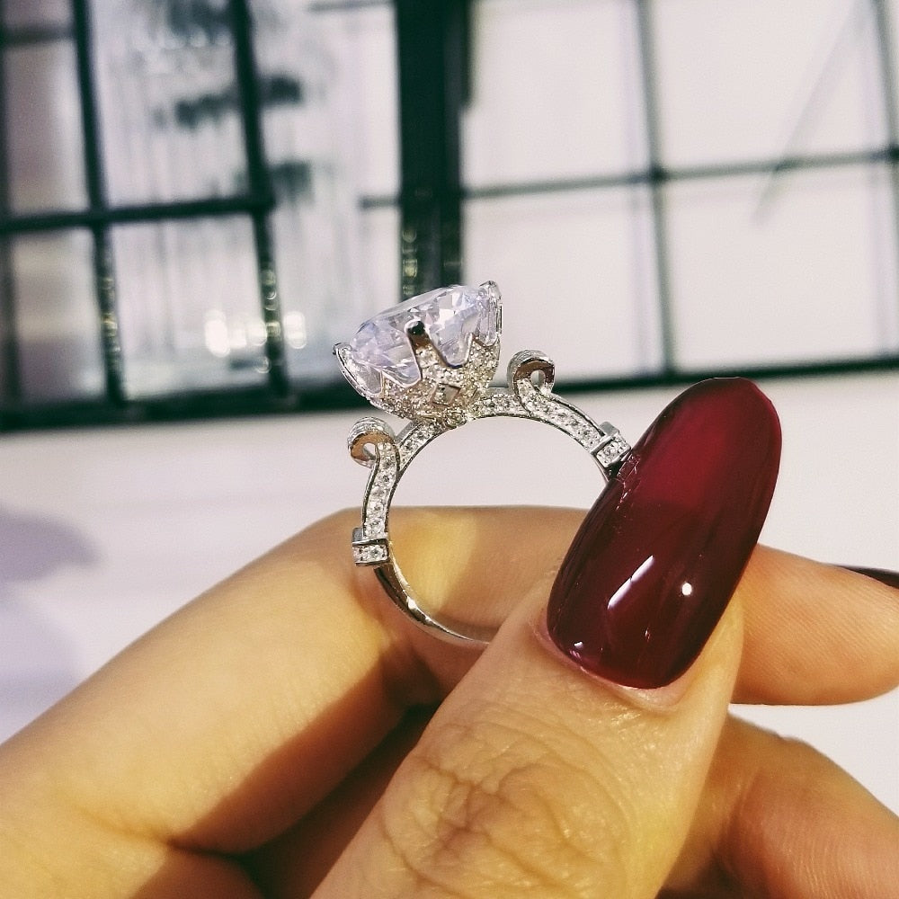 2020 new design vintage luxury 925 Sterling Silver Wedding Engagement Rings For Women finger jewelry   R1805