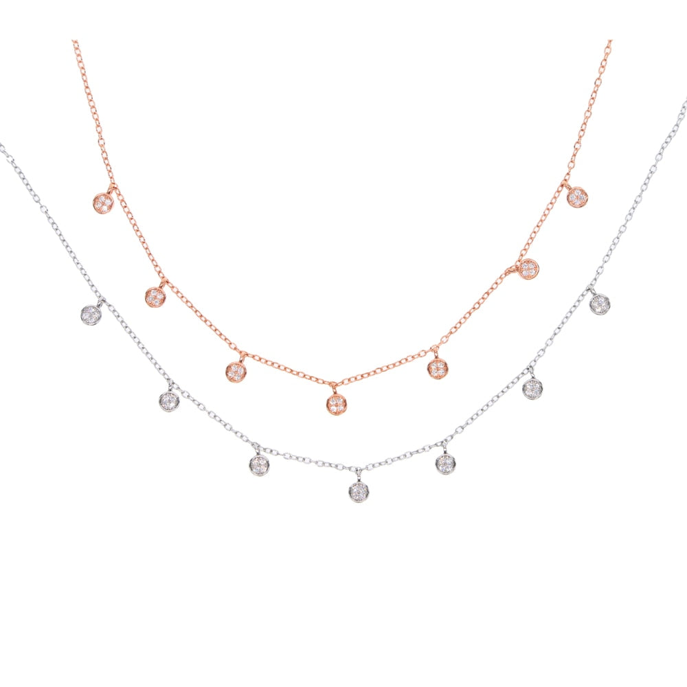 2020 spring trendy fine Jewelry Real 925 Sterling silver drop C Station choker mini c charm cute simple Necklace