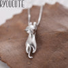 2021 Bohemian Vintage Silver Color  Cat Necklaces For Women Pendants Necklaces Collar Jewelry