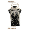2021 European Multi Layered White Pearl Hyperbole Long Strap Necklace Body Chain Jewelry Ladies Pearl Choker Tassel Fringe Chain