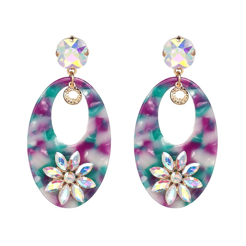 2020 Explosive Flower Acrylic Earrings Female 5 Colors Crystal from Austrian Simple Wild earrings For Women For Party