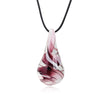 2021 Handmade Lampwork Glass Murano Waterdrop Pendant Necklace Elastic Cord Crystal Necklace Trendy Party Jewelry Women