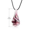 2021 Handmade Lampwork Glass Murano Waterdrop Pendant Necklace Elastic Cord Crystal Necklace Trendy Party Jewelry Women