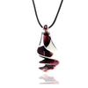 2021 Handmade Lampwork Glass Murano Waterdrop Pendant Necklace Elastic Cord Crystal Necklace Trendy Party Jewelry Women