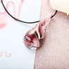 2021 Handmade Lampwork Glass Murano Waterdrop Pendant Necklace Elastic Cord Crystal Necklace Trendy Party Jewelry Women