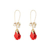 2022 Korea Jewelry Design Sweet Romantic Red Rose Earrings Elegant Pearl Wreath Earrings for women gift