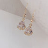 2022 Korea Jewelry Premium Water Drop Zircon Earrings Elegant Design Metal Cutout Earrings for women gift