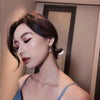 2022 Korea Jewelry Premium Water Drop Zircon Earrings Elegant Design Metal Cutout Earrings for women gift