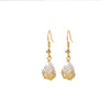 2022 Korea Jewelry Premium Water Drop Zircon Earrings Elegant Design Metal Cutout Earrings for women gift