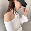 2022 Korea Design Jewelry Black Water Drop Resin Crystal Earrings Upscale Party Earrings for women gift