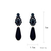 2022 Korea Design Jewelry Black Water Drop Resin Crystal Earrings Upscale Party Earrings for women gift