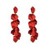 2022 Korea jewelry long exaggerated rose petals earrings 5 colors beach party earrings for women gift