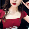 2022 Korea jewelry long round crystal long string earrings  Creativity wedding party earrings for women