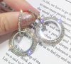 2020 NEW 925 silver needle rhinestone circle crystal from Swarovski long earrings temperament Korean personality wild earrings