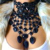 2021 Black Big Rhinestones Choker Necklace Boho Maxi Statement Necklaces Women Collar Jewelry Pendant Choker Jewelry