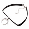 2021 Design Black Velvet Ribbon Choker Necklace Gothic Handmade With Charm Moon Pendant Gothic Emo For Women Collares Mujer