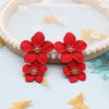 2022 Design Jewelry Elegant big double Flower Mixed co Earrings Summer Style Beach Party earring for woman
