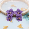 2022 Design Jewelry Elegant big double Flower Mixed co Earrings Summer Style Beach Party earring for woman