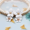 2022 Design Jewelry Elegant big double Flower Mixed co Earrings Summer Style Beach Party earring for woman