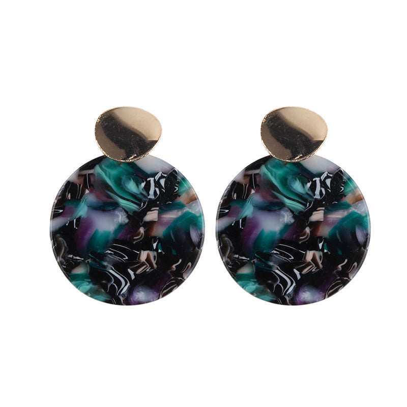 2020 New Earrings Fashion Trend Acrylic Round Earrings 5 Colors Crystal from Austrian Fine Jewelry For Woman and female