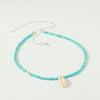 2021 Green Beads Choker Necklaces Shell Pendant Gold Color Chain Necklace for Women Jewelry Short Chockers Collar