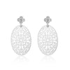 2022 Hollow Oval Shape Drop Earrings Clear Crystal Dangle Earrings For Women Jewelry Accessories Girls Birthday Gift