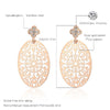 2022 Hollow Oval Shape Drop Earrings Clear Crystal Dangle Earrings For Women Jewelry Accessories Girls Birthday Gift