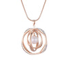 2022 Imitation Pearl Pendant Necklace For Women Geometric Ball Gold Color Long Sweater Chain Wedding Necklace Jewelry Gift