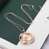 2022 Imitation Pearl Pendant Necklace For Women Geometric Ball Gold Color Long Sweater Chain Wedding Necklace Jewelry Gift