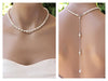 Simulated Pearl Backdrop Necklaces Back Chain Jewelry For Women Party Wedding Backless Dress Accessories