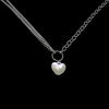 2021 Trendy Metal Love Heart Coin Pendant Multi-layer Punk Casual Design Long Chain Necklace For Women men Jewelry Gifts