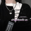 2021 Trendy Metal Love Heart Coin Pendant Multi-layer Punk Casual Design Long Chain Necklace For Women men Jewelry Gifts