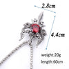2021 Rock Punk Sword Dragon Pedant Necklace Red/Black Crystal Chain Necklaces Men Gothic collar Christmas collier Jewelry Gifts