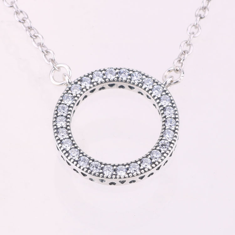 2020 Round Limited Maxi Necklace Swarovski crystal Fashion Jewelry 925 Sterling Silver Fit Original Women Name Bead
