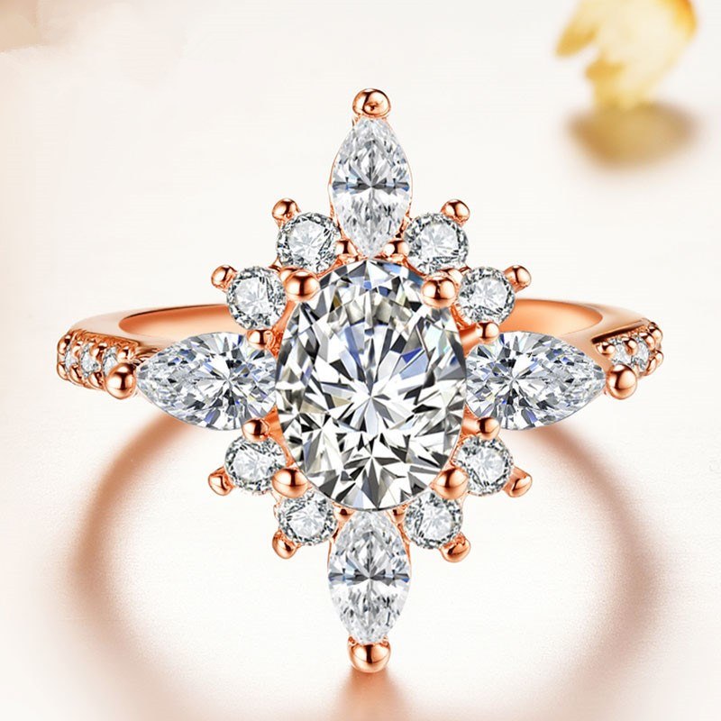 2020 SALE Fine Jewelry Europe Zircon ring ring Women Crystal from Swarovski 2 Colors Simple Wild fit Female for Party