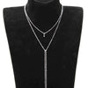 2021 Simple Gold Silver Color Chain Choker Necklace Long Beads Tassel Chocker Necklaces For Women collar collier ras du cou
