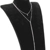 2021 Simple Gold Silver Color Chain Choker Necklace Long Beads Tassel Chocker Necklaces For Women collar collier ras du cou
