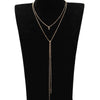 2021 Simple Gold Silver Color Chain Choker Necklace Long Beads Tassel Chocker Necklaces For Women collar collier ras du cou