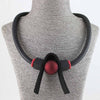 2021 Women Handmade Bib Choker Neckalce Red Beads Adorned Punk jewelry Black necklace for Woman Gift Party