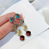 2022 jewelry  color crystal earrings wedding party earrings for Girls gift for woman