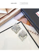 2022 jewelry simple square  crystal stud earrings Golden metal earrings for Girls gift for woman