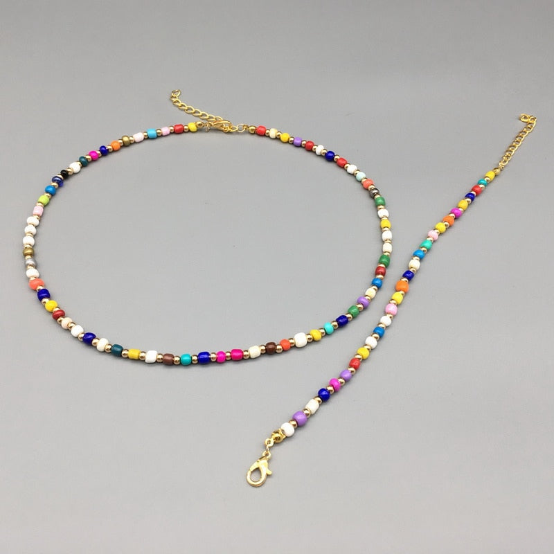 2021 beads choker necklace women beaded necklace women girls party birthday gift charm jewelries for girlfriend