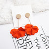 2022 design jewelry exaggerated long rose petals earrings gold metal holiday party earrings for women gift