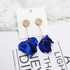 2022 design jewelry exaggerated long rose petals earrings gold metal holiday party earrings for women gift